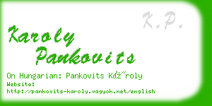 karoly pankovits business card